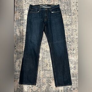 Nautica Men's Deep Indigo Straight Jeans Size 35/34
